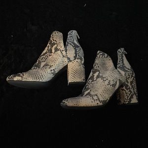 Snake pattern boots